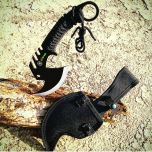 11.5" Zomb-War Tactical Axe Stainless Steel Black