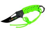 8.25" Zomb-War Hunting Knife Full Tang with Green Nylon Wrapped Handle