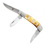 7" The Bone Edge Practical Tri-Blade Pocket Knife