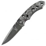TheBoneEdge 8" Spring Assisted Tactical Sharp Knife with Strap Holder - Silver