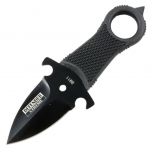 Defender-Xtreme 5" Full Tang Tactical Survival Neck Knife with Sheath Black Handle