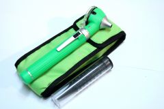 Green Fiber Optic Otoscope Mini Pocket Medical Ent Diagnostic Set