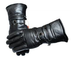 Perrini Motorcycle Leather Winter Gloves Close Out Cow Hide Heavy Duty Lined w/ Pockets