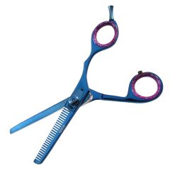 Blue Color Professional Hair Cutting Razor Edge Thinning Scissors 6.5"
