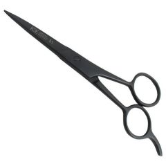 5.5" Black Barber Scissor Straight Stainless Steel