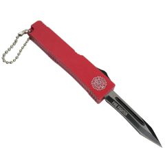 Defender Mini 5" Key Chain Knife Stainless Steel F Red Handle KeyChain Lock