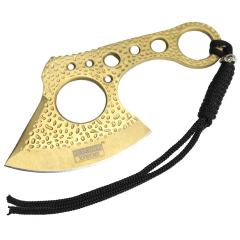 Defender-Xtreme 7" Gold Coating Throwing Hunting Tactical Axe Stainless Steel