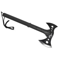 15.5" All Black Tactical Axe Doble Blade Head 3CR13 Stainless Steel