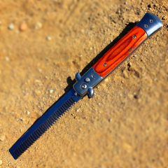Defender Flick Knife Comb Switch Blade Brush Novelty Toy 50'S Fancy Dress Wood
