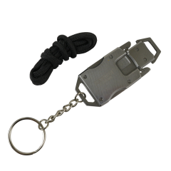 Defender-Xtreme Chain Keyring Mini Pocket EDC Knife Survival Stainless Steel Silver