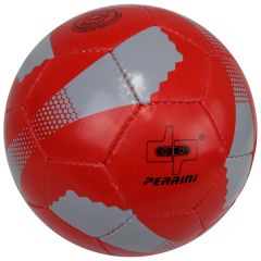 Perrini New Soccer Ball Red/Grey Trim All Weather Indoor Outdoor Official Size 5