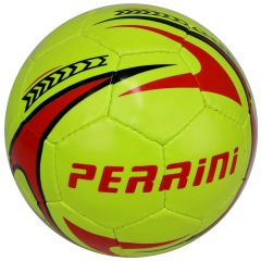 Perrini Soccer Ball Yellow/Black/Red All Weather Indoor Outdoor Official Size 5