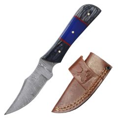 TheBoneEdge 6.5" Resin Handle Damascus Blade Hunting Knife Hand Made Knife