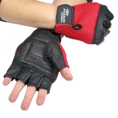 Leather Gloves Red Color