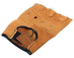 Light Brown Leather Finger Less Gloves