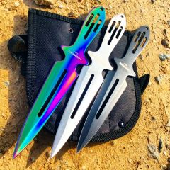 Set of 3 Throwing Knives with Sheath