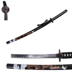 40.5" Black Collectible Dragon Design Katana Samurai Sword Ninja Style