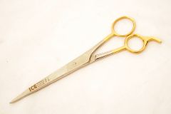5.5" Barber Scissors Straight Gold Stainless Steel