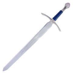 43" Medieval Style Sword with Blue Leather Handle and Leather Sheath