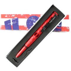 Hunt-Down New 6" Red Fire Dept. Tactical Pen For Self Defence with Glass Breaker