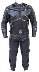 2pc X-MEN Motorcycle leather Racing Riding Track Suit CE Armor New w/ Padding