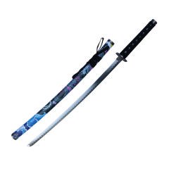 40" Black Dragon Design Japanese Samurai Katana Sword With Display Stand