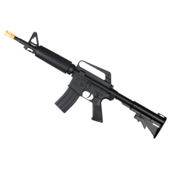Well Fire MR711 M4A1 Airsoft Spring Rifle w/ Adjustable Stock - Black
