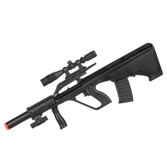 UKARMS P2300 AUG Spring Power Airsoft Rifle w/ Laser and Scope - Black