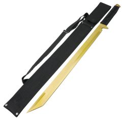 26" Gold Ninja Sword Stainless Steel with Sheath
