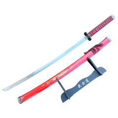 40" Red Dragon Design Samurai Katana Sword With Display Stand