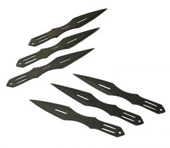 6 Pc Black Color Throwing Knife 